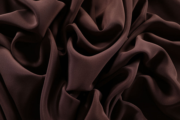 Tissu Couture Drap Marron foncé en Soie