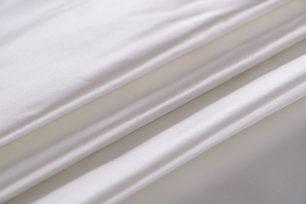 Ivory white pure silk duchesse fabric | new tess
