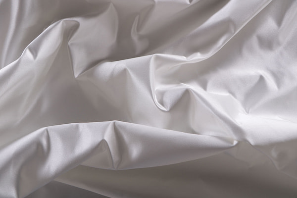 Ivory white pure silk duchesse fabric | new tess