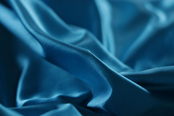 Turquoise blue pure silk duchesse fabric | new tess