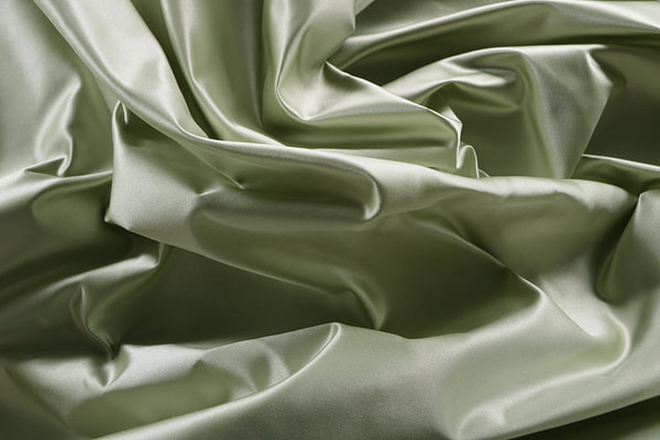 Opal green pure silk duchesse fabric | new tess