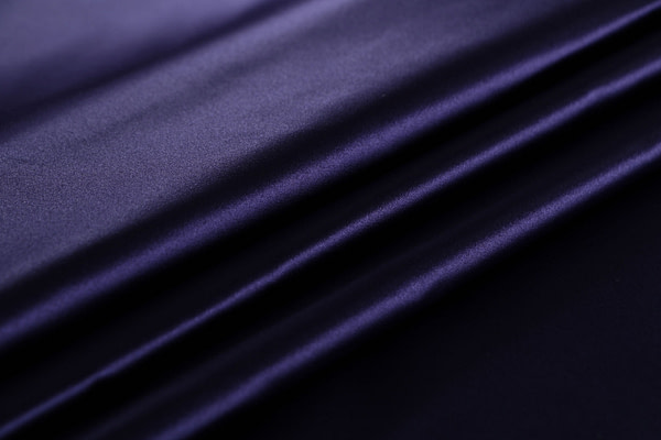 Night blue pure silk duchesse fabric | new tess