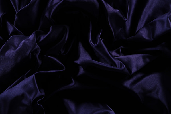 Tissu Couture Duchesse Bleu nuit en Soie