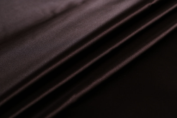 Dark brown pure silk duchesse fabric | new tess