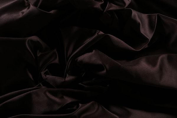 Dark brown pure silk duchesse fabric | new tess