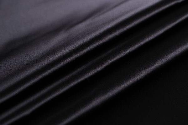 Anthracite gray pure silk duchesse fabric | new tess