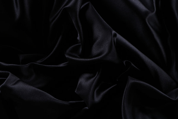 Ink blue pure silk duchesse fabric | new tess