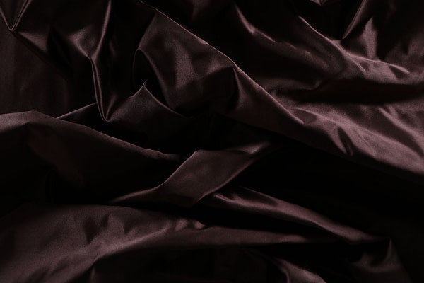 Chocolate brown pure silk duchesse fabric | new tess
