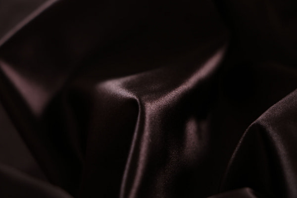 Chocolate brown pure silk duchesse fabric | new tess
