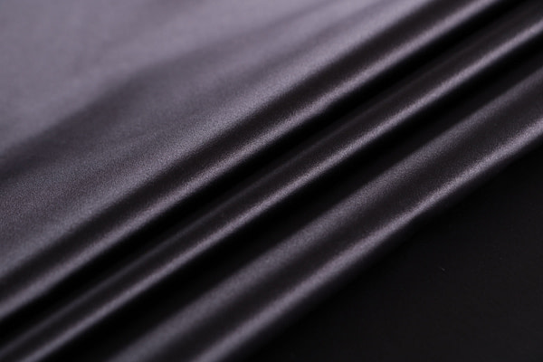 Smoke gray pure silk duchesse fabric | new tess