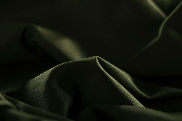 Olive Green Silk Duchesse Apparel Fabric
