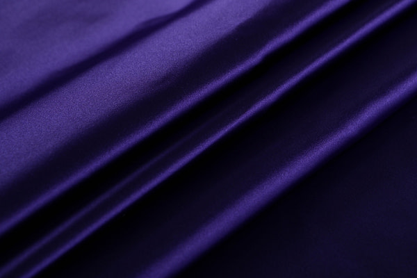 Blueberry purple pure silk duchesse fabric | new tess