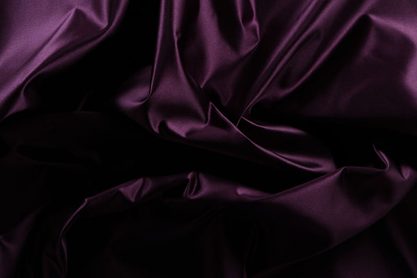 Aubergine purple pure silk duchesse fabric | new tess