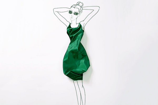 Emerald green crepe back satin apparel fabric | new tess