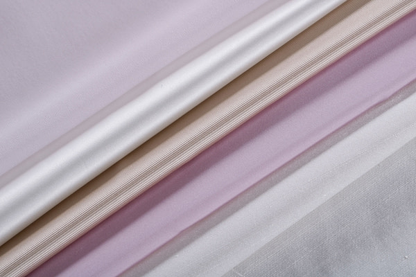 Premium Photo  Silk fabric, light pink satin fabric