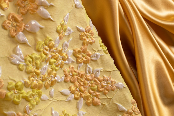 Floral jacquard and silk duchesse | new tess