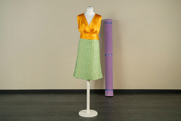 Yolk Orange Silk Crêpe Satin Apparel Fabric