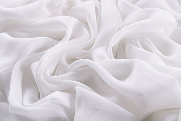 Tissu Couture Georgette Blanc optique en Soie