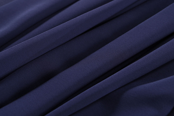 Tissu Couture Georgette Bleu marine en Soie
