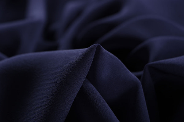 Marine blue georgette silk fabric | new tess