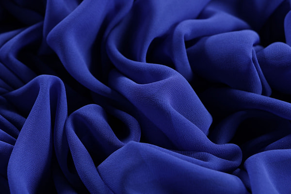 Persia blue georgette silk fabric | new tess