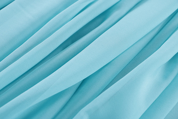 Tissu Couture Georgette Bleu vague en Soie
