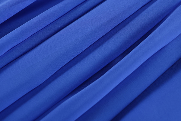 Tissu Couture Georgette Bleu électrique en Soie