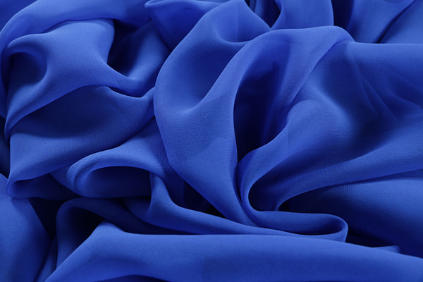 Electric blue georgette silk fabric | new tess