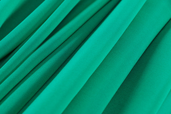 Bright green georgette silk fabric | new tess
