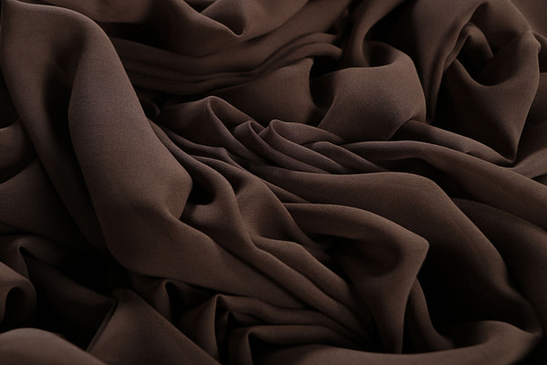 Bark brown georgette silk fabric | new tess