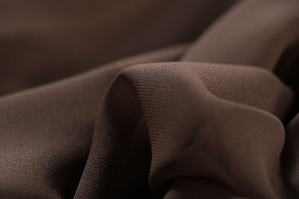 Bark brown georgette silk fabric | new tess