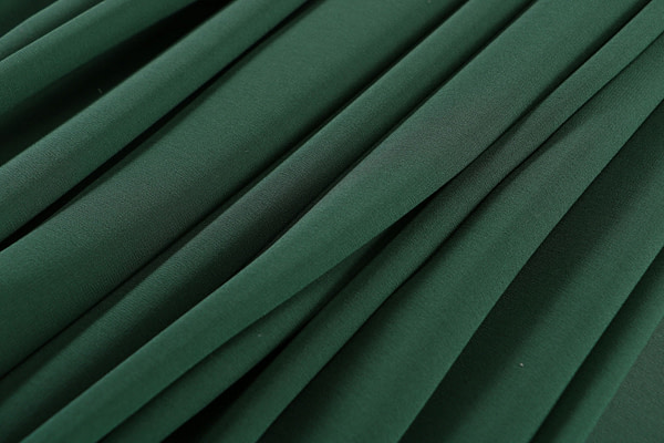 Shaded Spruce green georgette silk fabric | new tess