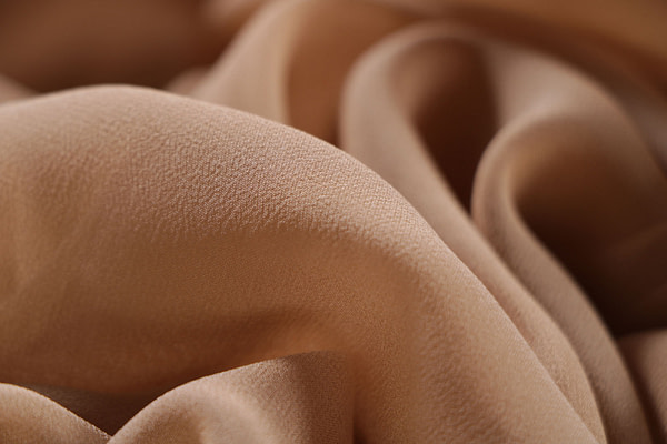 Honey brown georgette silk fabric | new tess