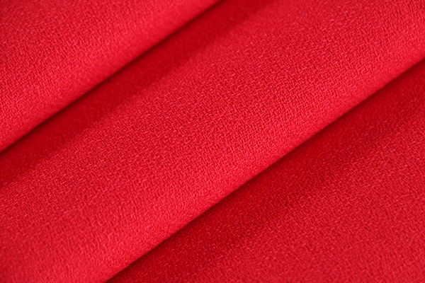 Fire red stretch wool fabric | new tess