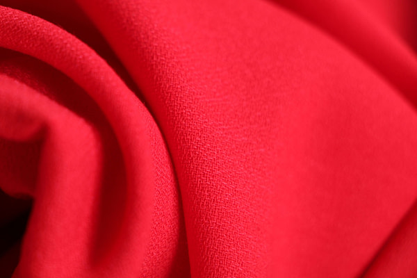 Fire red stretch wool fabric | new tess