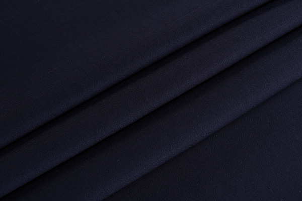 Tissu Couture Bleu nuit en Laine, Polyester, Stretch