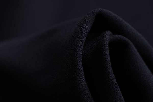 Tessuto Lana Stretch Navy per Abbigliamento