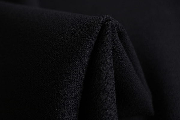 Black stretch wool fabric | new tess