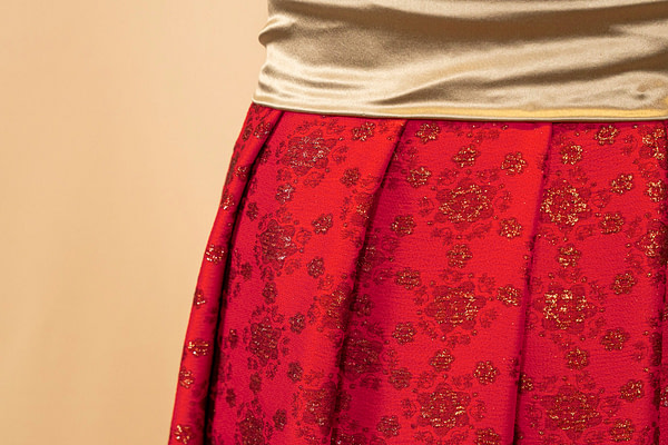 Cloqué lurex jacquard fabric for dressmaking and fashion - new tess