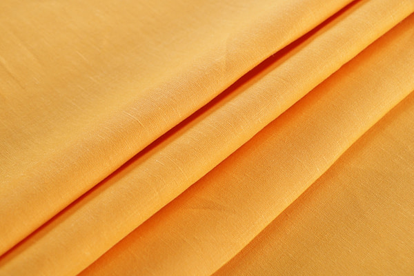 Sunflower yellow linen blend fabric | new tess