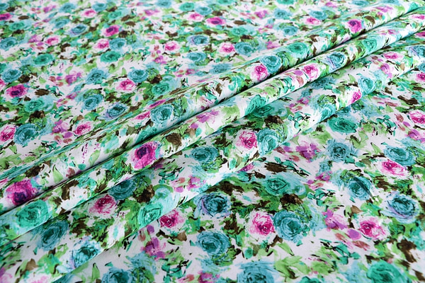 Flowers Print Apparel Fabric ST000718