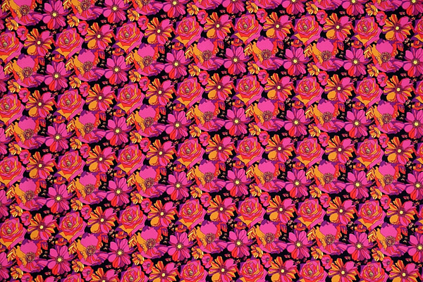 Flowers Print Apparel Fabric ST000776