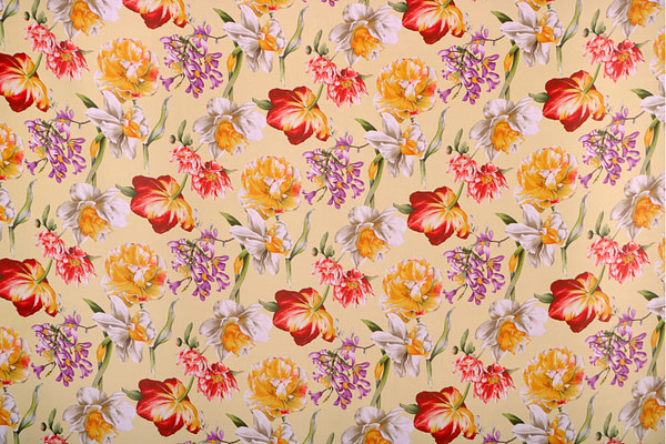 Flowers Print Apparel Fabric ST000840