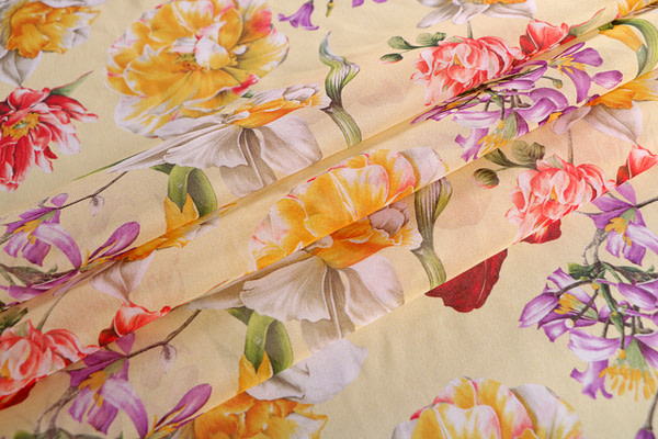 Flowers Print Apparel Fabric ST000840