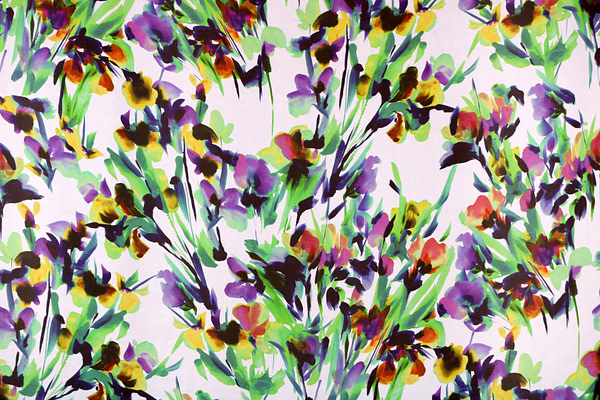 Flowers Print Apparel Fabric ST000881