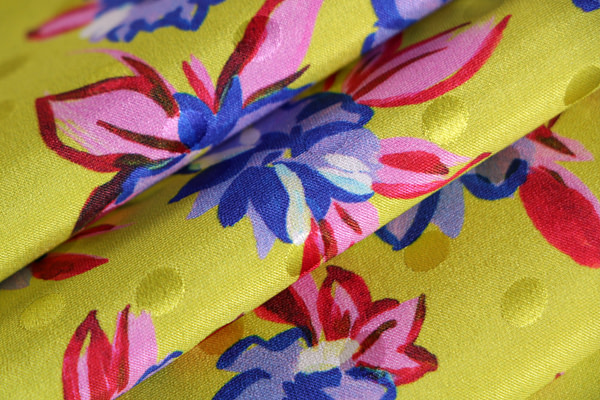 Flowers Print Apparel Fabric ST000894