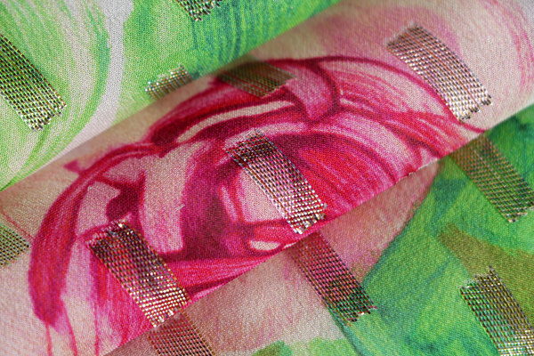 Flowers Print Apparel Fabric ST000915
