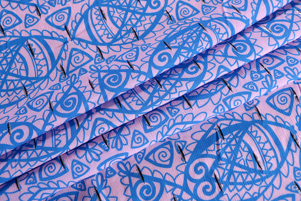 Illustrated Print Apparel Fabric ST000929