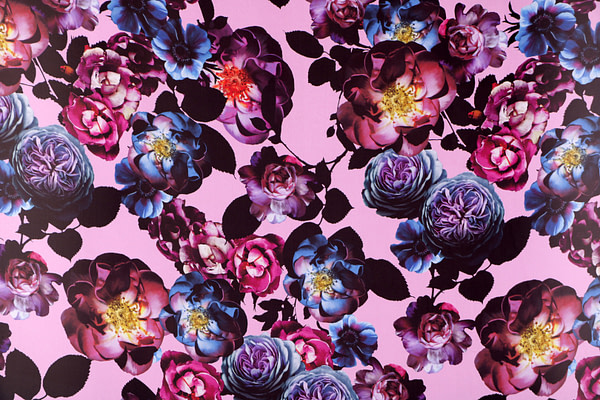 Tessuto Georgette Giardino Fiori ST000941 per Abbigliamento