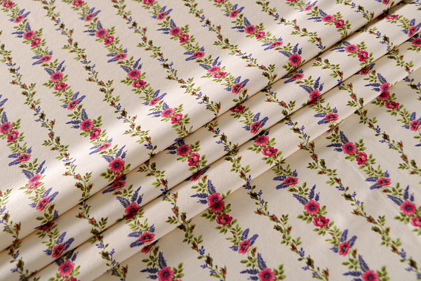 Bianco, Rosa Poliestere, Stretch Apparel Fabric